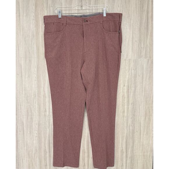 Walter Hagen Golf Pants Men's 40x32 Perfect 11 Slim Fit Maroon Stretch NWOT - Picture 1 of 13